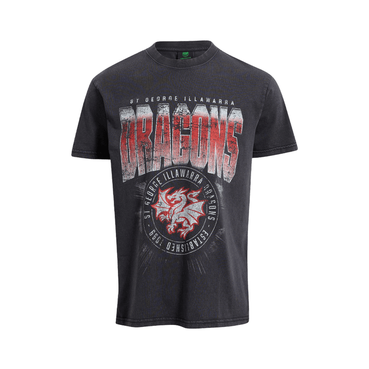 St-George-Illawarra-Dragons-Dragons Adult Washed T-Shirt