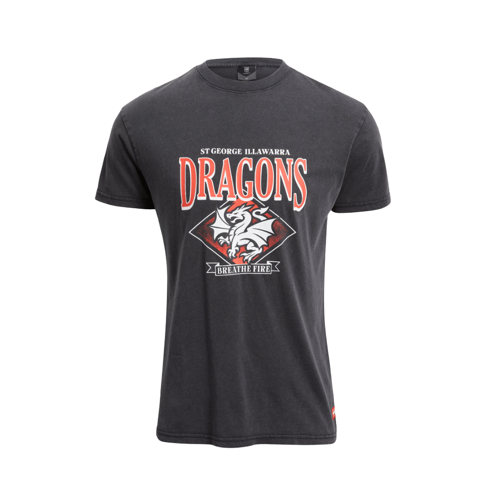 St-George-Illawarra-Dragons-Dragons Adult Washed Team T-Shirt