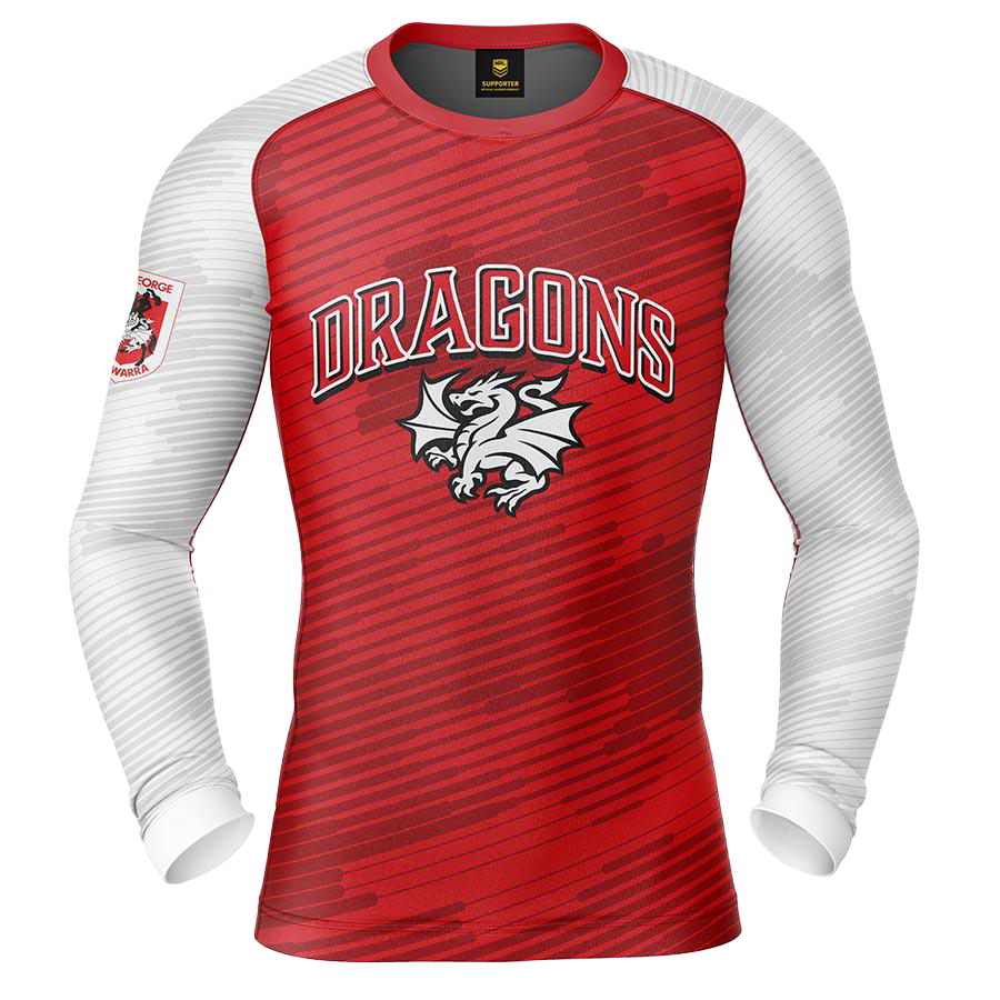 St-George-Illawarra-Dragons-Dragons Adults Barrel Rashie