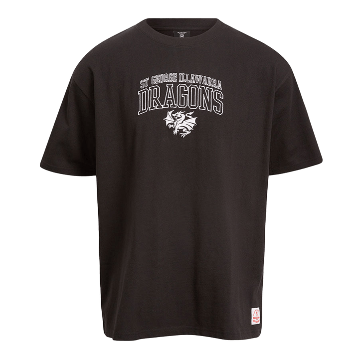 St-George-Illawarra-Dragons-Dragons Adults Box Fit Embroidered T-Shirt