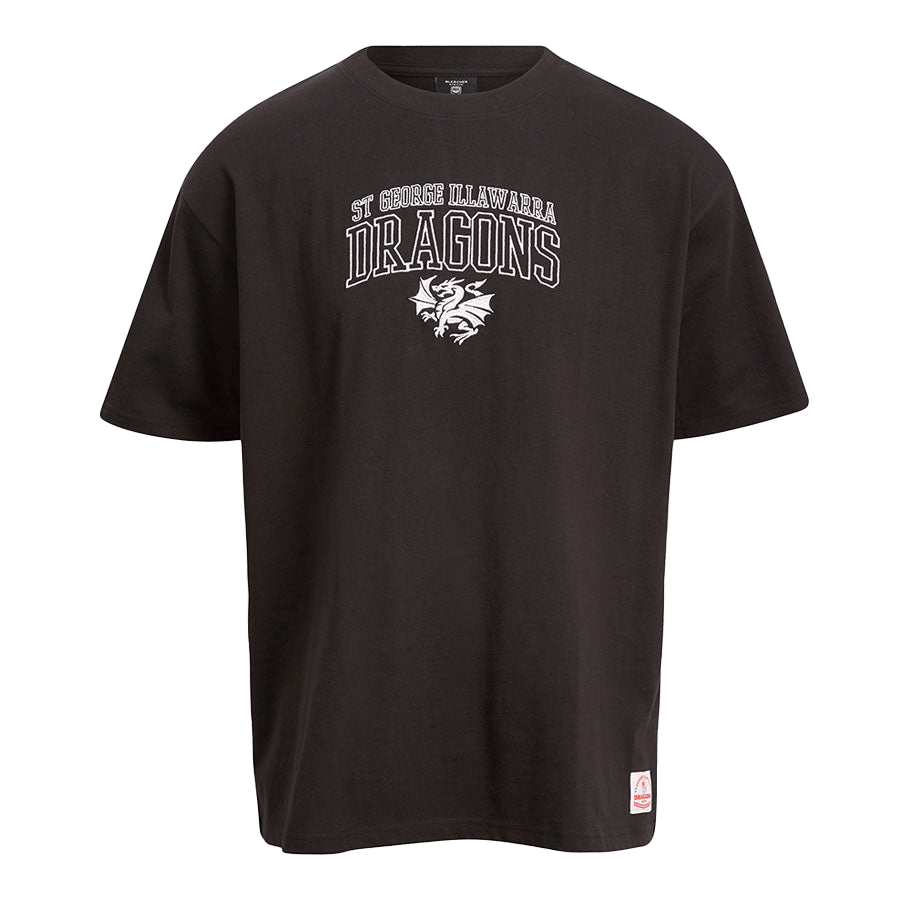 St-George-Illawarra-Dragons-Dragons Adults Box Fit Embroidered T-Shirt