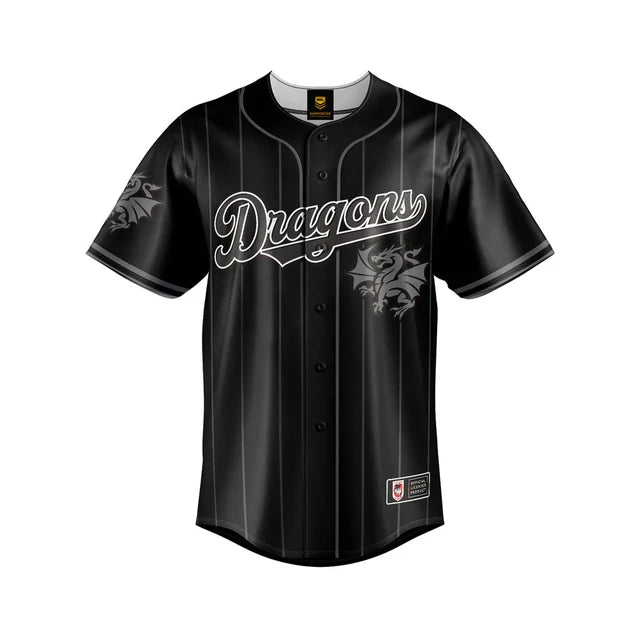 St-George-Illawarra-Dragons-Dragons Blackout Baseball Shirt