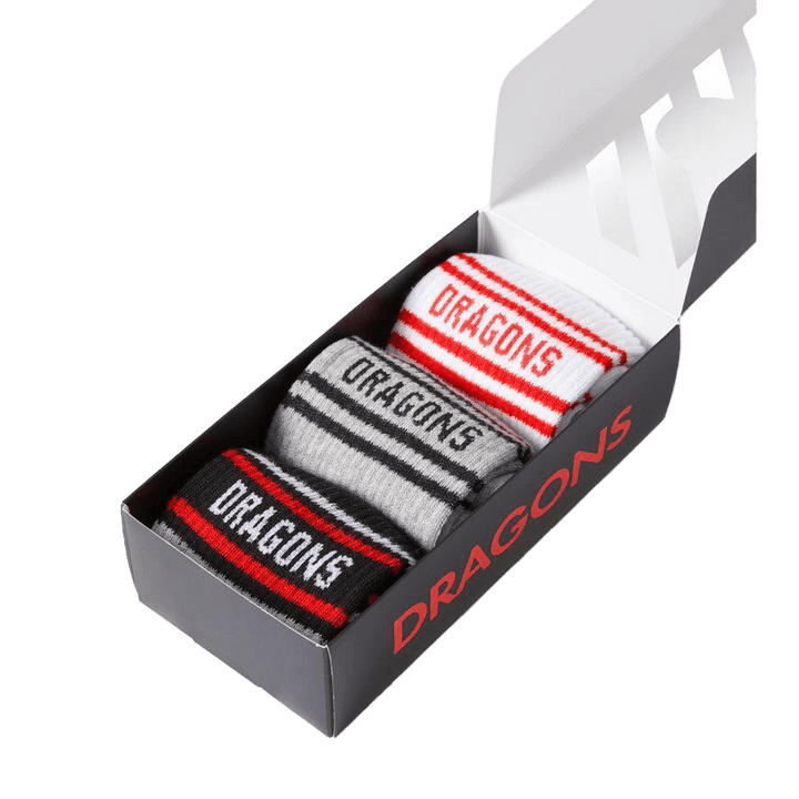 St-George-Illawarra-Dragons-Dragons Box of Socks 3pk