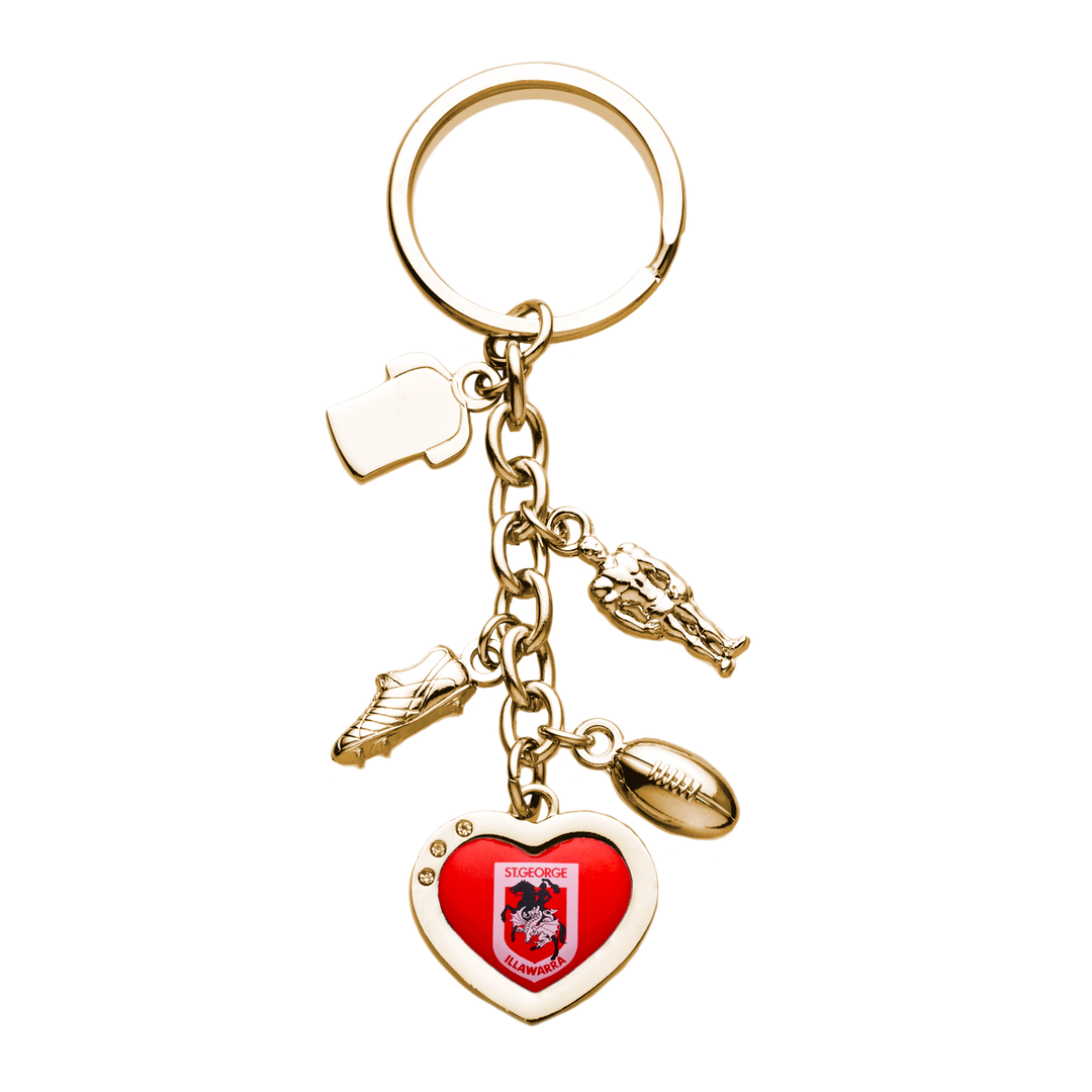 St-George-Illawarra-Dragons-Dragons Charm Keyring