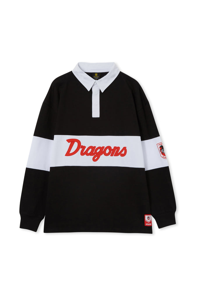 St-George-Illawarra-Dragons-Dragons Cotton On Men's League L/S Polo