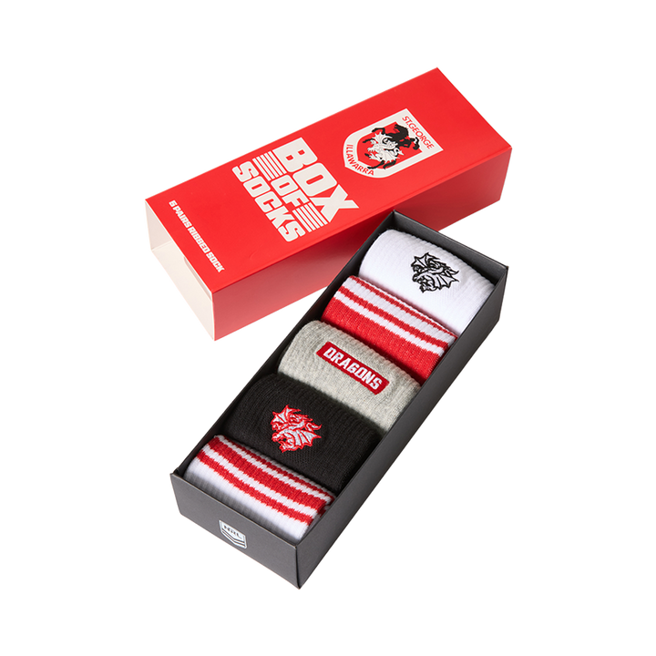 St-George-Illawarra-Dragons-Dragons Everyday Box of Socks