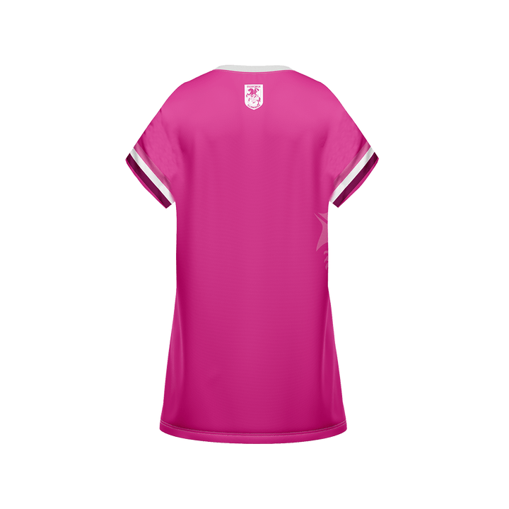 St-George-Illawarra-Dragons-Dragons Fuchsia Force T-Shirt Dress