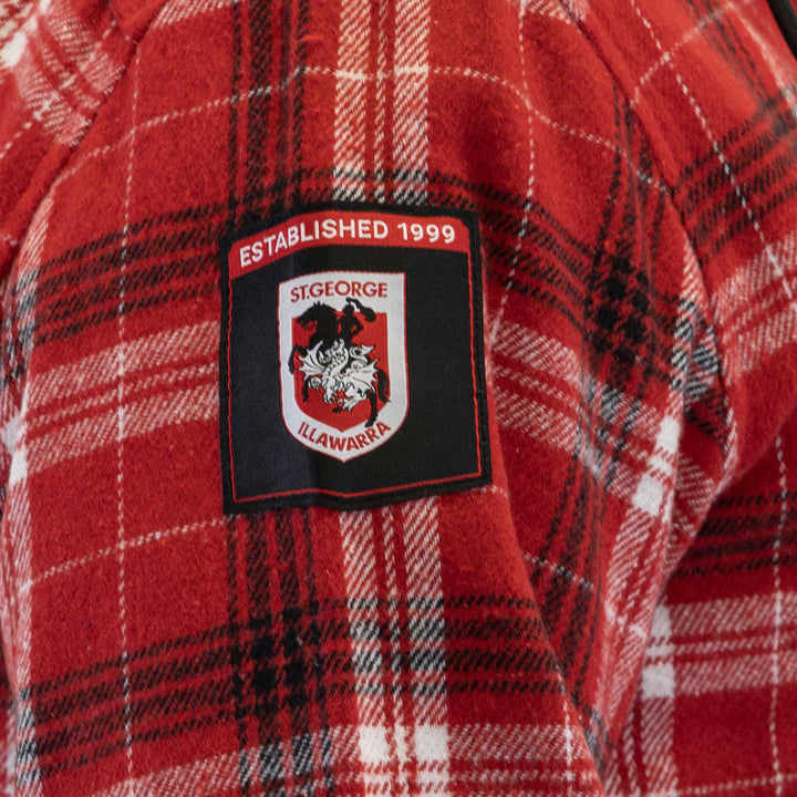 St-George-Illawarra-Dragons-Dragons Hooded Flannel Shirt