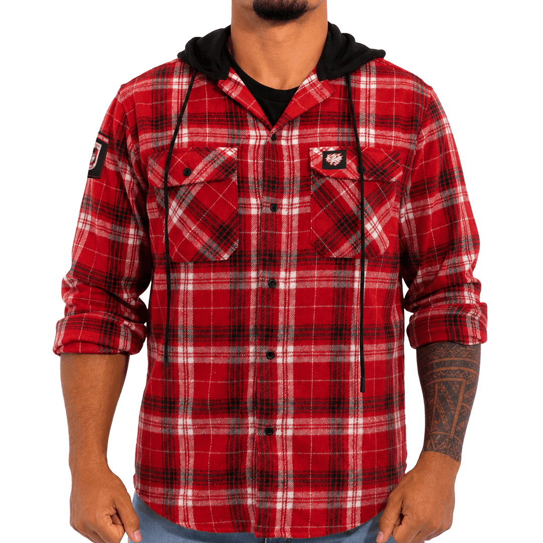 St-George-Illawarra-Dragons-Dragons Hooded Flannel Shirt