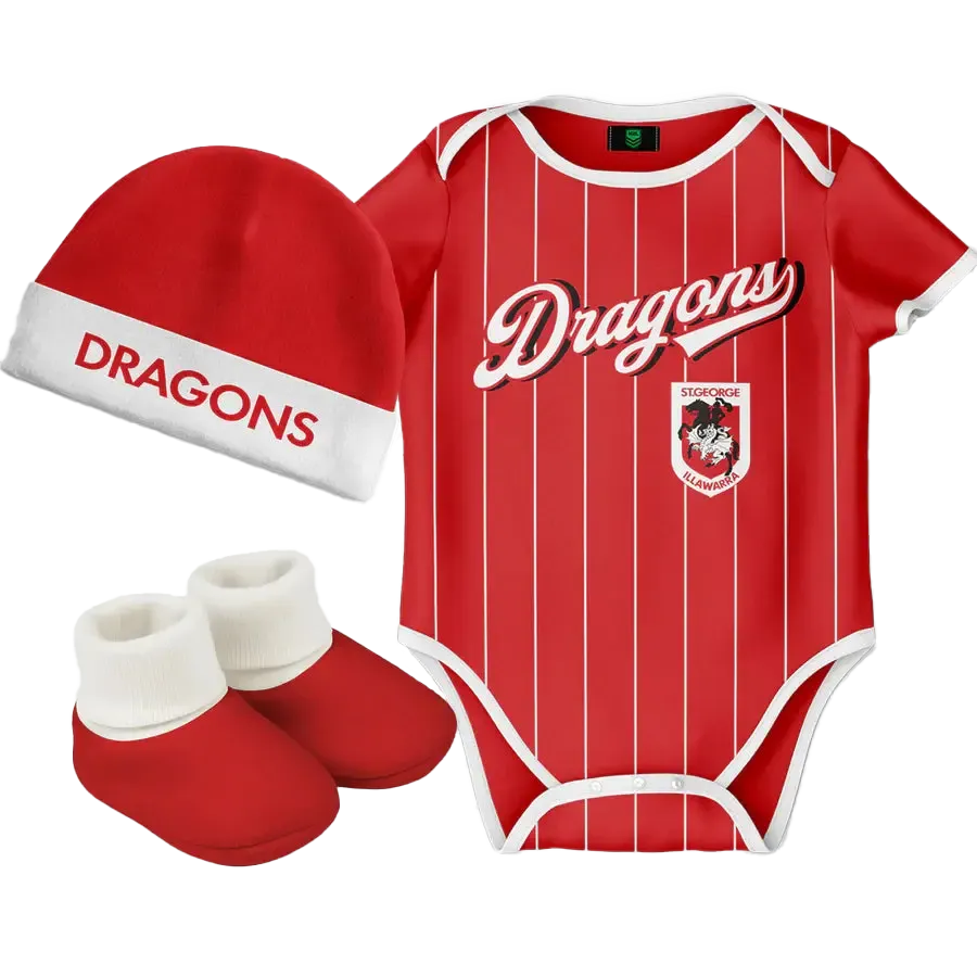 St-George-Illawarra-Dragons-Dragons Infant Lullaby 3pc Gift Set