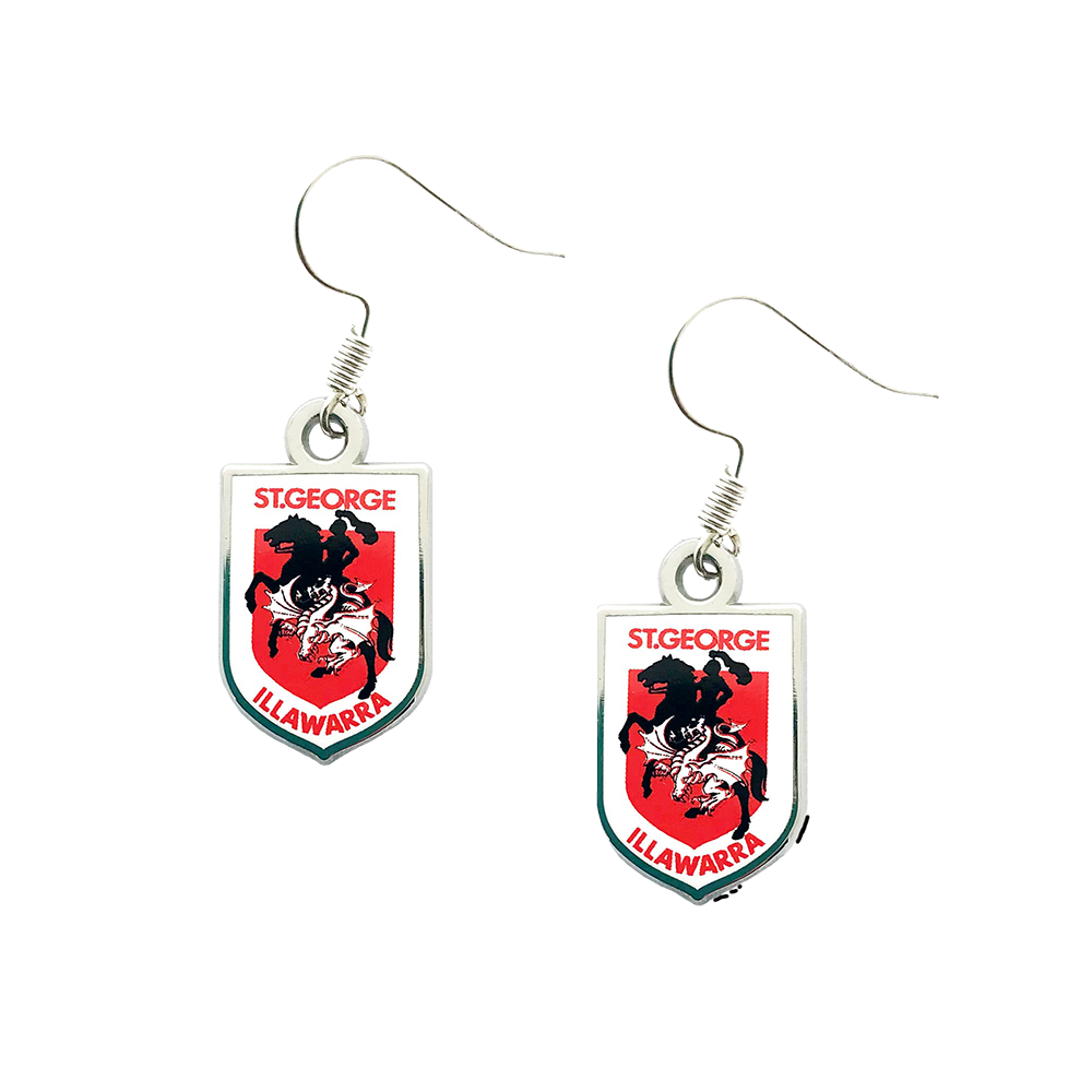 St-George-Illawarra-Dragons-Dragons Logo Earrings