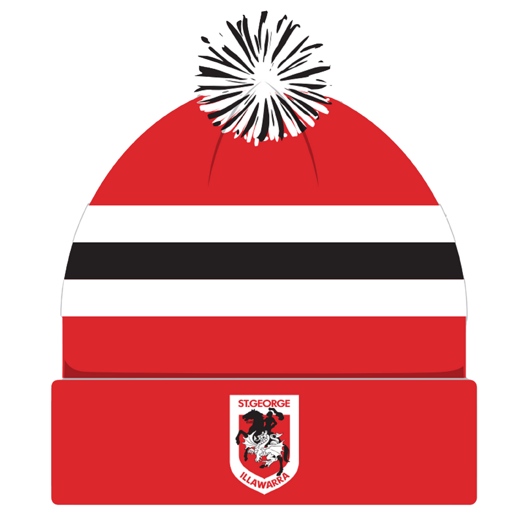 St-George-Illawarra-Dragons-Dragons Red Striped Beanie