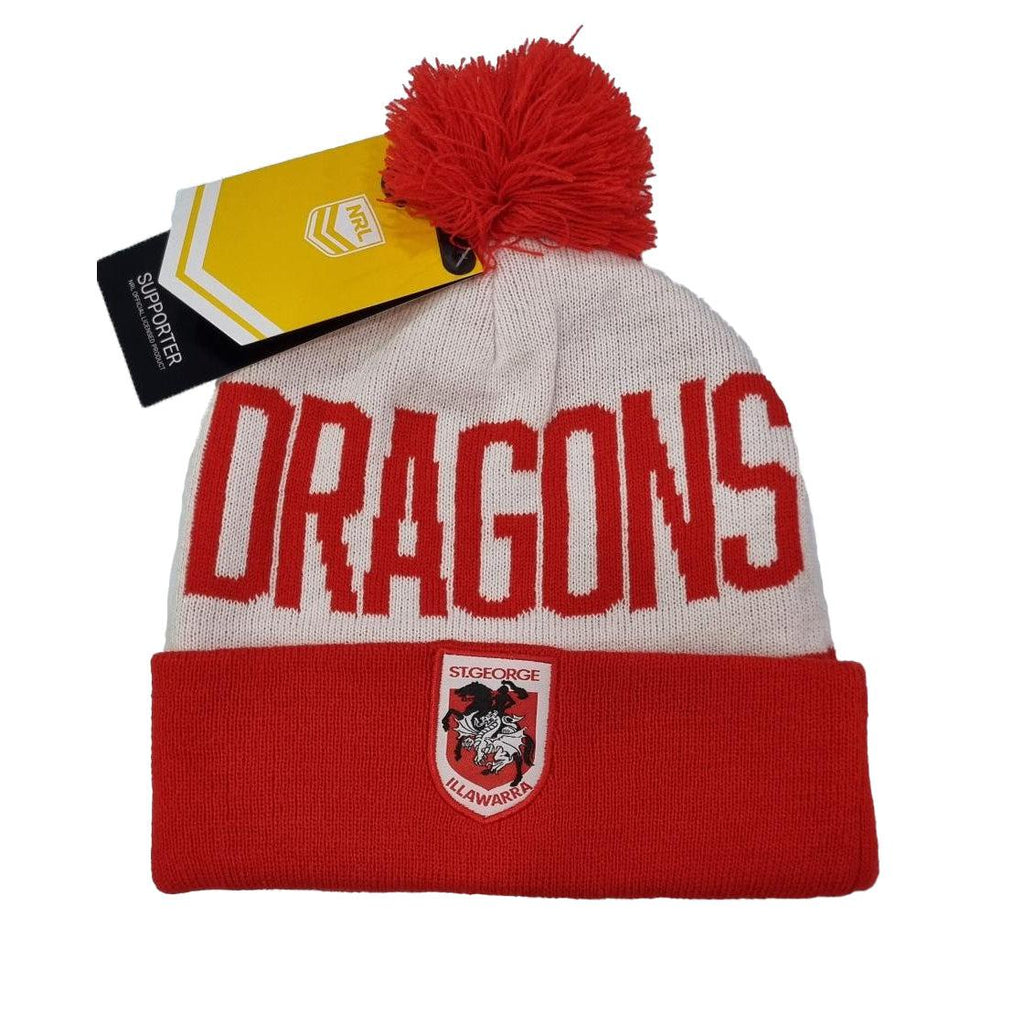 St-George-Illawarra-Dragons-Dragons Red & White Beanie