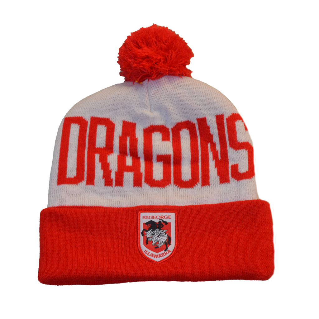 St-George-Illawarra-Dragons-Dragons Red & White Beanie