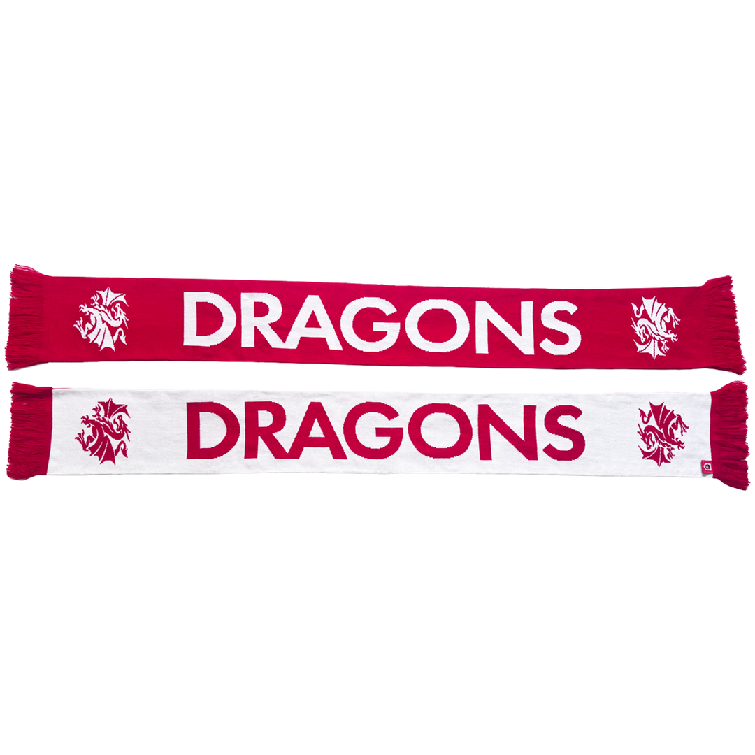 St-George-Illawarra-Dragons-Dragons Red White Scarf