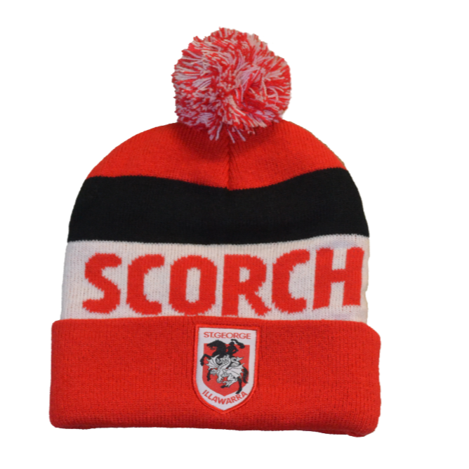 St-George-Illawarra-Dragons-Dragons Scorch Beanie Red & Black