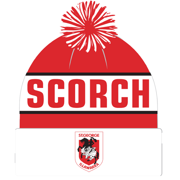 St-George-Illawarra-Dragons-Dragons Scorch Beanie Red & White