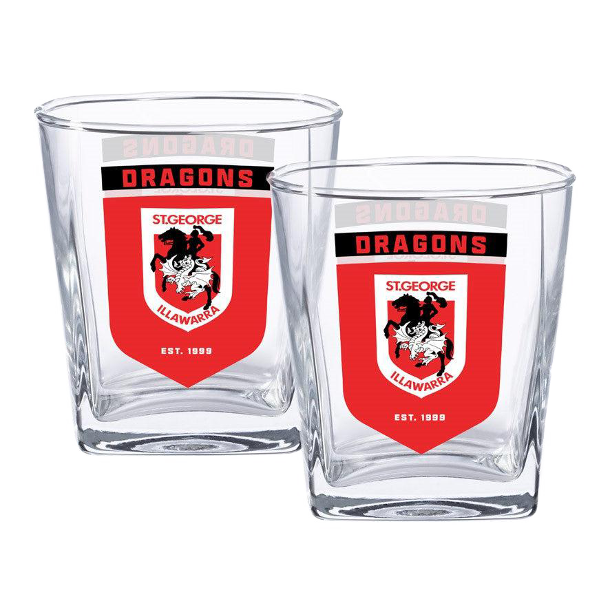 St-George-Illawarra-Dragons-Dragons Spirit Glasses 2pk