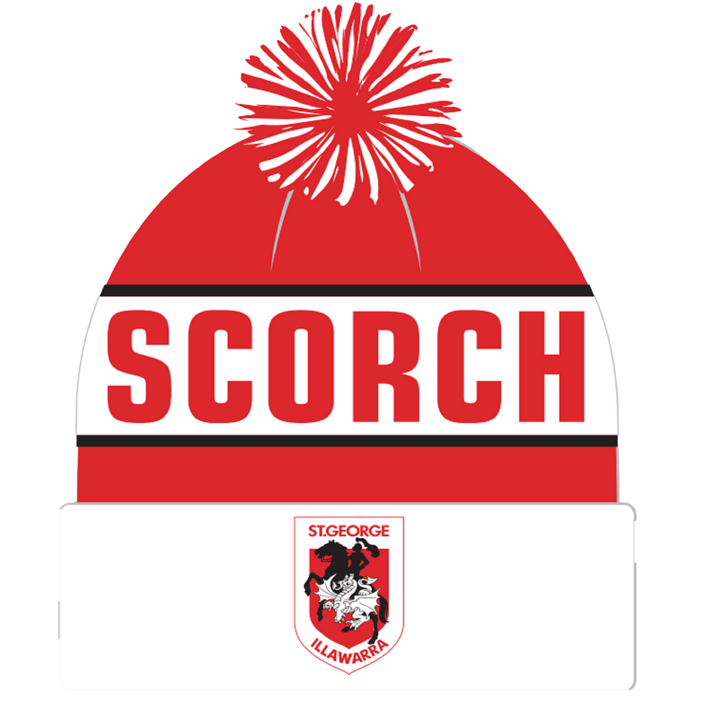 St-George-Illawarra-Dragons-Dragons Youth "Scorch" Beanie - Red