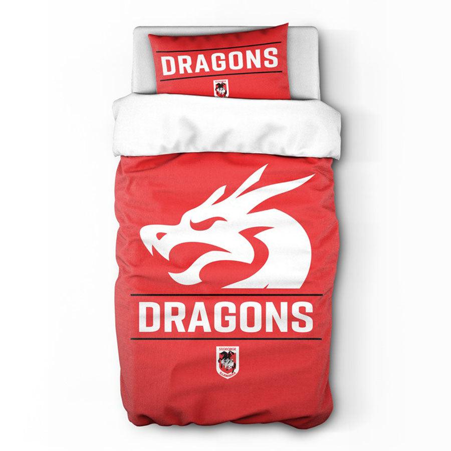 St-George-Illawarra-Dragons-LE Quilt Cover Set Single