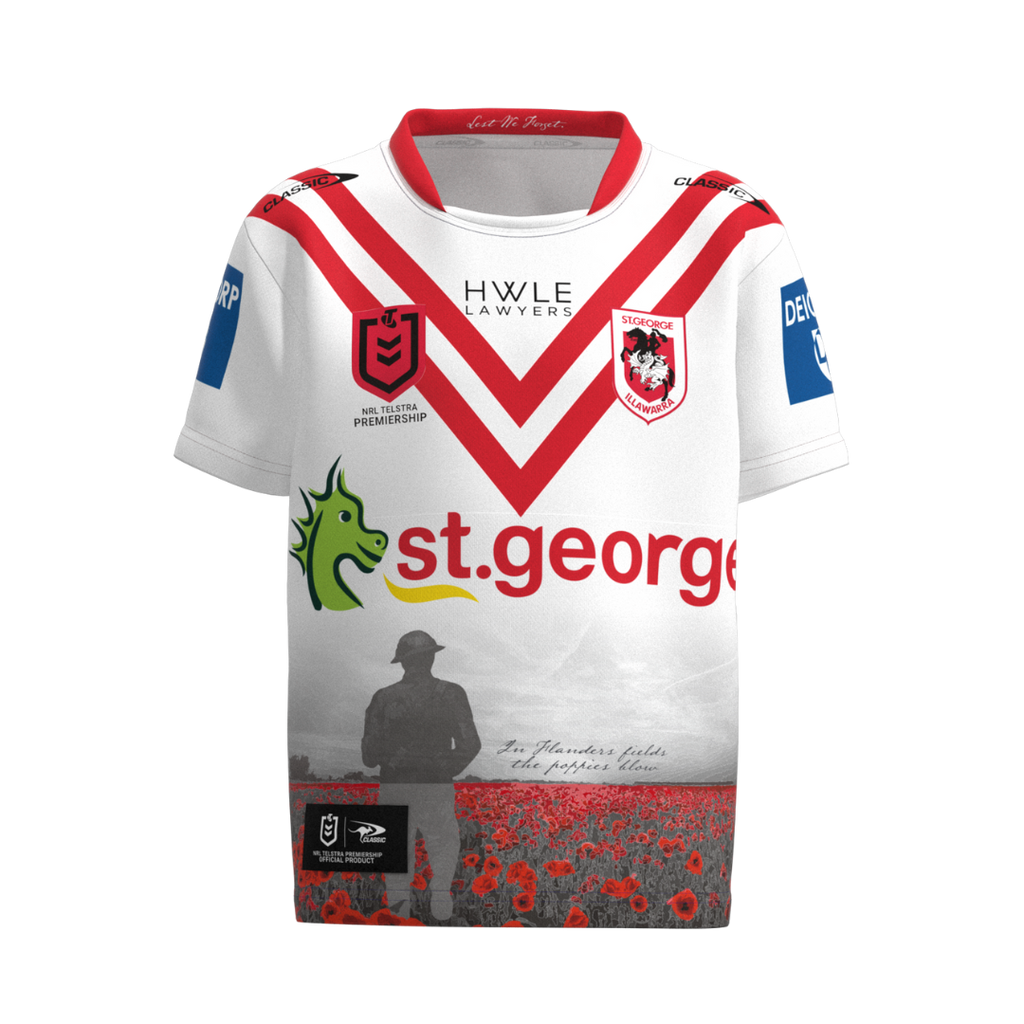St-George-Illawarra-Dragons-Classic Dragons 2023 Youth Commemorative Jersey