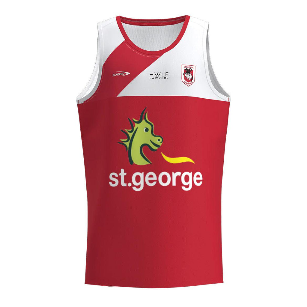 St-George-Illawarra-Dragons-Classic Dragons 2023 Youth Red Training Singlet