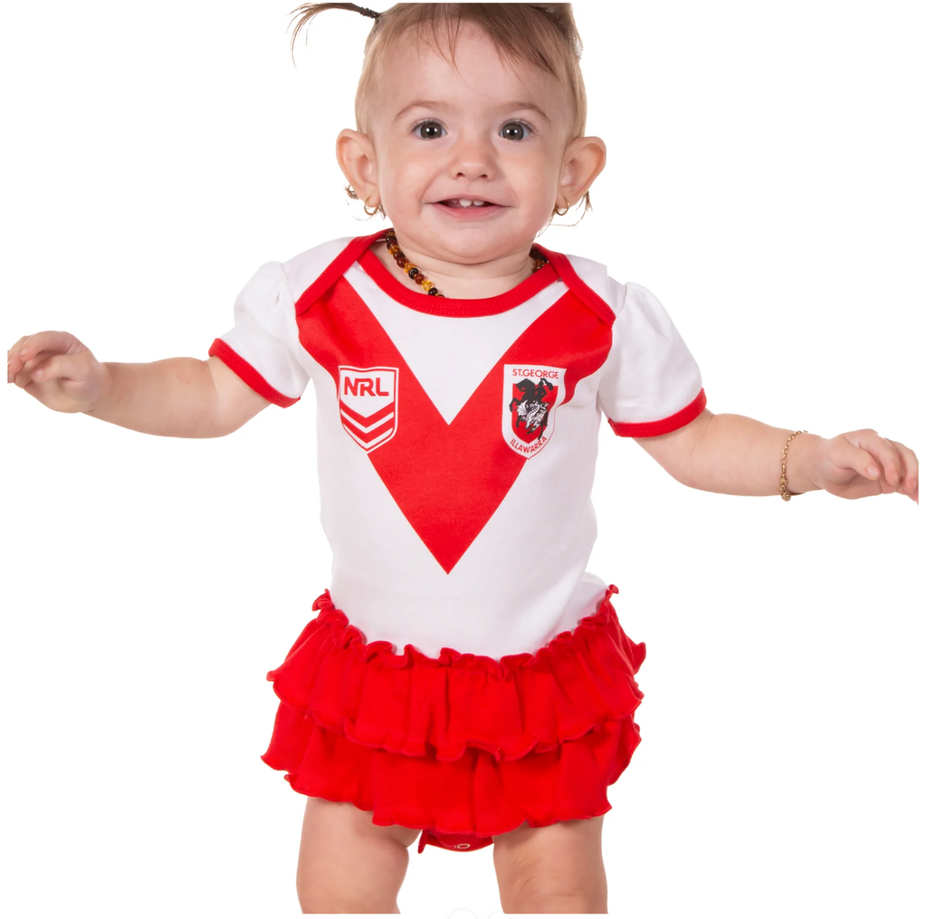 St-George-Illawarra-Dragons-Dragons Infant Girls Footysuit
