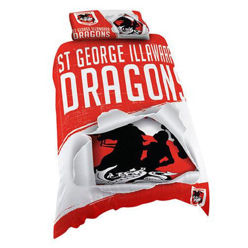 St-George-Illawarra-Dragons-Dragons Single Quilt Cover