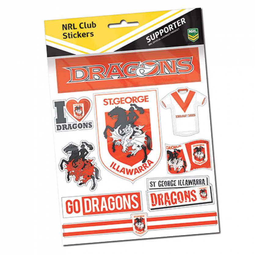 St-George-Illawarra-Dragons-Dragons Sticker Sheet